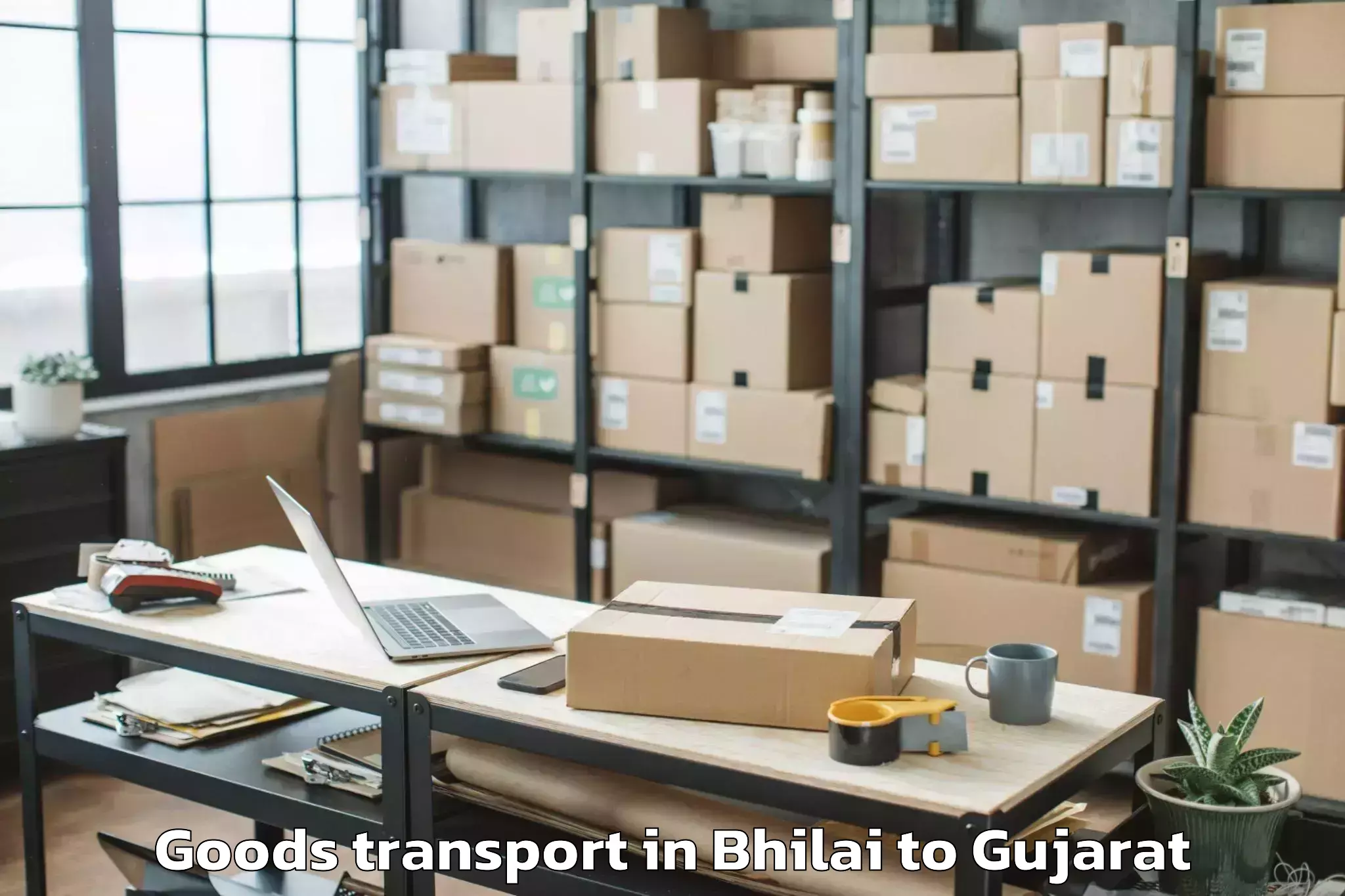 Top Bhilai to Madhavpur Goods Transport Available